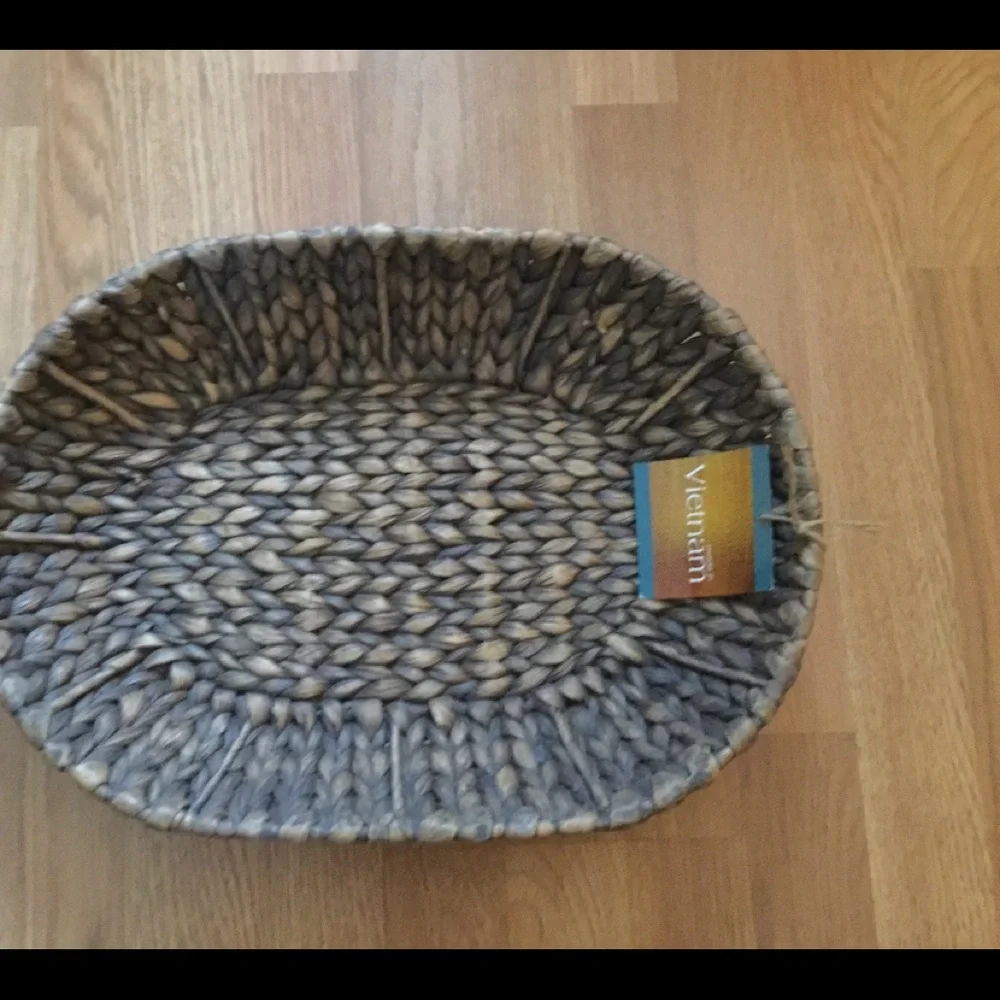 Woven oval large home table decorative plate. Made in Vietnam